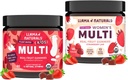 Llama Naturals Real Fruit Multivitamin Gummies CU124; Děti a ženy na bázi celých potravin Vitamíny CU124; No Add Cane Sugar CU124; Organic, Vegan, Chewable CU124; 90 ct & 120 ct CU124; Jahoda