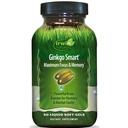 Irwin Naturals Ginkgo Smart Powerful Nootroppic Brain Booster - Podporuje maximální paměť, Focus & Mental Clarity s DMAE, Clubmoss, Cholin & Acetyl L-Carnitin - 60 Tekuté ponožky
