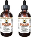 Spirulina Alcohol- Free Liquid Extract, Organic Spirulina (Arthrospira platensis) Sušené řasy Glycerite přírodní bylinný dodatek, Hawaii Pharm, USA 2x2 fl.oz