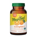 MegaFood Complex C - Vegan Imunitate Supplement s vitaminem C 250 mg, Vyrobeno s reálným jídlem včetně pomerančové, brusinkové a hnědé rýže, gluten- Free, Kosher - 60 Tablety, 60 Služeb