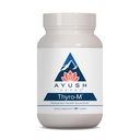 Ayush Herbs Thyro- M - Podpora štítné žlázy pro ženy a muže, zdraví štítné žlázy, péče o štítné žlázy s L Tyrosin, Ashwagandha, Kelp, Podpora přírodní energie - 120 Vegetariánské kapsle (1 Počet)