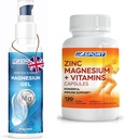 Vysoký absorpční zinek a hořčík Bundle pro svalovou obnovu - zink dodatek a transdermální hořčík gel pro nohy křeče