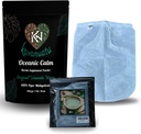 Kava Powder and Strainer Bundle 124; Premium Vanuatu Kava Root Powder (16oz) for Calmness & Relaxation with 100 Micron Fine Mesh Strainer Bag for Smooth Kava Preparation