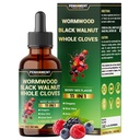 10in1 Wormwood Tincture - Black Walnut, Whole Cloves, Reishi Houba & 4 More - Wormwood Liquid Drops - 1 FL OZ pro 2 měsíce Supply - Berry Mix Flavor
