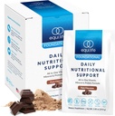 Equilife Daily Nutritional Support, All- in- One Multivitamin Meal Replacement, Pure Chocolate Flavor, 15G Plant Protein, Podporuje celkové Wellness včetně energie, trávení, a kůže, 14 Packets