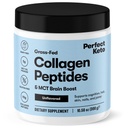 Perfektní Keto kolagen Peptides Protein Powder s MCT Oil, Hydrolyzované kolagen, Typ I & III dodatek, Lepek zdarma, Tráva Fed, Nízký karb, Keto káva smetanu, Kolagen pro ženy & Muži, Neochucené