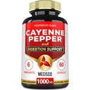 6in1 Cayenne Pepper Kapsle s Ginger Root, Beet Root, a Black Pepper a více - 60 Kapsle - Cayenne dodatek podporuje Digestion System, imunita