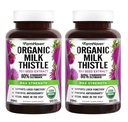 FarmHaven USDA Organic Milk Thistle Kapsle 124; 30X Koncentrovaná semena Extrakt & 80% Silymarin Standardizované - Podporuje funkci jater a celkové zdraví 124; Non- GMO Capsle 124; 240 Vegan Kapsle