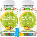Draslík Magnesium doplněk gumy, Draslík gumy pro dospělé děti, vysoká absorpce Magnesium Glycinát pro nohy křeče & imunitní zdraví, bez cukru, Vegan smíšené příchutě, 120 Počet