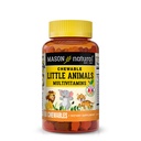 MASON NATURÁLNÍ Žvýkací zvířátka Multivitaminy pro děti - Dětský denní multivitamin s vitamínem A, C, D, B1, B2, B3, B6, B12 a folátem - 60 Žvýkací tablety ve tvaru zvířete
