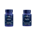 Lithium 1000 mcg a Taurin 1000 mg - Brain Health, Anti- Aging, Longevity, Memory, Cognition, Mood, srdce, játra, svaly a cvičení Podpora - 100 Počet