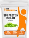 BulkSupplements.com Soy Protein Isolate Powder - Vegan Protein Powder, Neochucený - Pure & gluten Free, 30g per Serving, 500g (1,1 lbs) (Balení po 1)