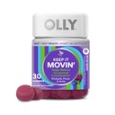OLLY Keep it Moving Constolly Relief, Rhubarb, Prunes, Amla - Plum Berry Flavor - 30ct