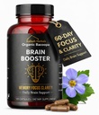 Bacopa, Organic Brain Booster, Nootropic Brain Supplement, Bacopa Monnieri / Brahmi, pro duševní ostrost, zaměření, paměť, a kognitivní Wellness, 120 Kapsle 500mg, 2 Měsíční dodávky