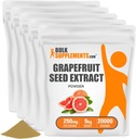 BulkSupplements.com Grapefruit Seed Extract Powder - Grapefruit Seed Supplements, Antioxidant Source - Herbal Supplement, Gluten Free, 250mg na porci, 5kg (11 liber) (balení po 5)