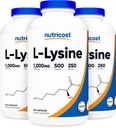 Nutricost L- Lysin 500mg (1000mg Serving), 500 tobolek (3 lahvičky)