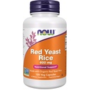 Nyní doplňky, Red Yeast Rice 600 mg, Vyrobeno s Organic Red Yeast Rice, 120 Veg Kapsle