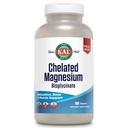KAL Chelated Magnesium Bisglycinate, Magnesium Supplemente for Relaxation, Bone Health, Nerve & Muscle Function Support *, High Absorption, Gentle Digestion, Vegan, Gluten Free, 60 Servings, 180 Tablet