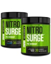 Jacked Factory NITROSURGE Pre Workout dodatek pro energii, okamžité silné zisky, jasné zaměření, a intenzivní čerpadla (Blue Raspberry, 30 Servings & Arctic White, 30 Servings)
