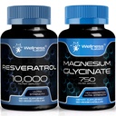 WELLNESS LABSRX Resveratrol Kapsle 10000 - Glycinátové tobolky hořčíku