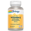 SOLARAY Vitamin E 400 IU (268mg), Suchá forma - Přírodní zdroj, Smíšené tokoferoly Vitamin E - Antioxidační doplněk, PMS a Menopauza Podpora - 60denní záruka, Laboratoř ověřena - 100 Serv, 100 Kapsle