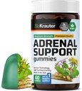 BIO KRAUTER Adrenal Support Gummies - 60 Chews - Rhoddiola & Ashwagandha Gummies with Vitamins C, B6, B12 - Vegan Mood Supplement