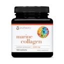 Youtheory Marine Collagen - 2,500 mg - Podporuje společné, nehtové, vlasy, kůže, kosti a svalnaté zdraví * - s aminokyseliny, minerály a vitaminy C, A, E, B6 & B12-160 Tablety (32- denní zásoba)