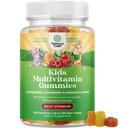 Natures Craft Plant Based Kids Multivitamin Gummies - Multivitamin pro děti Podpora imunity Guminy s vitamíny A C D3 E B a zinek želatina a gluten zdarma Non- GMO Vitaminy Gummy Formule 120ct