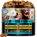 Eye Vitamíny pro psy - Doplněk pro psa Vision pro Slzy, Psí Oční Péče, Imunitní podpora - Vitamin К, Mrkev, Rybí olej, Lutein - 180 měkkých Žvýkaček s Duck Flavor - pro všechny plemene a věků