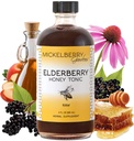 Mickelberry Zahrady Elderberry Honey Tonic, Sambucus Syrup, Black Elderberry - Imunitní podpora pro dospělé a děti (8 Ounces)