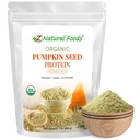 Z Přírodní potraviny Organické dýně Seed Protein Powder - Nutrient- Dense Fiber dodatek, Vegan dýně Protein prášek pro vlasy kůže nehty Svalové zdraví - Ideální pro Smoothies Shake Pečení recepty, 1 LB