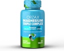 ORZAX Magnesium Triple Complex CLAS124; Magnesium Glycinát, Citrát, Malate CLAS124; Vegan, Gluten Free, Mléko Free, Halal CLAS124; 200 mg Triple Complex Magnesium for Muscles & Energy for Women and Men CLAS124; 60 tablet