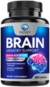Mozkový doplněk paměti pilulky - 3X Síla Nootropics for Concentration, Clarity & Focus Support - Brain Health Cognitive Vitamíny s Bacopa, Fosfatidylserine & DMAE, Brain Booster, 60 Kapsle