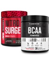 Jacked Factory Nitrofresh Shred Thermogenic Pre- Cvičení ve melounu a BCAA ve ovocném punči pro tělesné doporučení, budování svalů a zotavení