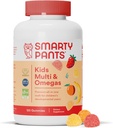 SmartyPants Děti Kompletní Gummy Vitamíny: Multivitamin, Vitamin D3, B12 (Methylkobalamin), A Omega 3 DHA / EPA rybí olej, 120 počet