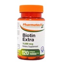 Biotin Vitamin pro růst vlasů, Biotin 10000mcg, Zlepšuje kvalitu kůže a nehtů, Vitamin B7, Dodatek pro ženy, Lepek zdarma, 120 Softgels