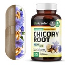 BIO KRAUTER Chicory Fiber Supplement - 1200 mg Síla - 100 Počet - Chicory Root Powder - Inulinové kapsle pro stravovací podporu - Vegan