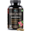 Acid močoviny Advanced Formule - Ledviny, játra, žlučník, Močový Trakt Čistota s brusinkou, Chanca Piedra, Tart Cherry, Mléko Thistle a Bromelain 60 Kapsle