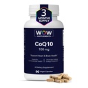WOW doplňky CoQ10 100 mg s Hawthorn Berry - vysoká absorpce CoQ10 100mg pro výrobu energie, srdce a buněčné zdraví - Non- GMO, gluten- Free Coenzym Q10 100mg Dodatek - 90 Kapsle