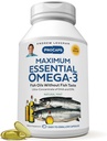 ANDREW LESSMAN Maximální esenciální Omega33 Mint - 60 Softgels - Ultra- Pure, High Potency Omega33 Oils. Vysoká DHA, žádná žaludeční nevolnost, žádné kontaminující látky, žádná rtuť. Small Snadné polykat ponožky