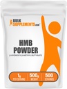 BulkSupplements.com HMB Powder - jako vápník HMB, Beta-Hydroxy Beta- Methylbutyrát - HMB Powder Supplements, Gluten Free - 1g per Serving, 500g (1,1 lbs) (balení po 1)