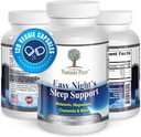 Jednoduše Natury Čisté - Easy Night 's Sleep Support - Přírodní doplněk - Hořčík - Valerian Root - Heřmánek - Melatonin - Zeleninové kapsle - Non- GMO