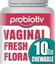 Žvýkací vaginální probiotika pro ženy 10 miliard CFU + organická prebiotika - podporuje vaginální zdraví, udržuje vaginální pH Balance & Promotes Feminine Freshness, Strawberry- ochucené tablety