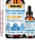 10,000mcg vitamin B12 sublingvální kapalné kapky, Unikátní vzorec s D3, B9 (kyselina listová), vápník, podpora energie, srdce, nálady, mozek, imunitní systém, vegetariánské, non-GMO & gluten zdarma