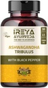 Ashwagandha Kapsle Organic 1000mg (90 Kapsle) Vyrobeno s Tribulus Terrestris, Shatavari a Black Pepper Organic Ingredients 124; 45 Days Supply