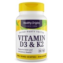 Zdravý původ vitamin D3 & K2 - Vitamin D3, 50 mcg - Vitamin K2, 200 mcg - Snadno absorbovatelné vitamin D & vitamin K doplňky - Non- GMO & gluten- Doplněk zdarma - 60