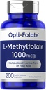 Carlyle L Methylfolát 1000mcg CLAS124; 200 Kapsle CLAS124; Value Size CLAS124; Optimized and Activated CLAS124; Non- GMO, Gluten Free CLAS124; Methylfolát, 5-MTHF CLAS124; by Opti- Folát
