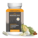 Horský Peak Nutriční Cholesterol Support Supplementary - s výtažkem z artyčoku, CoQ10, & Červená kvasinková rýže - Plant- Based Formule podporuje srdeční zdraví a zdravé lipidové hladiny (90 Vegetariánských kapslí)