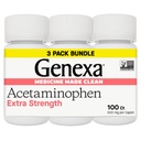 Genexa Clean Acetaminophen 500mg Extra Strength, Barvy Free Pain Reliever Fever Reducer, 0% Umělé přísady, Pain Medicine pro dospělé, Zmírňuje bolest hlavy, Bolest zad, Menší bolest artritidy, 300 tablet