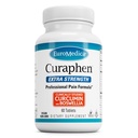 EuroMedica Curaphen Extra Strength - Kurkumin a Boswellia dodatek pro podporu zdravého oběhového oběhu - Turmerický dodatek pro podporu spojů, svalové zdraví a produkce endorfinu - 60 tablet